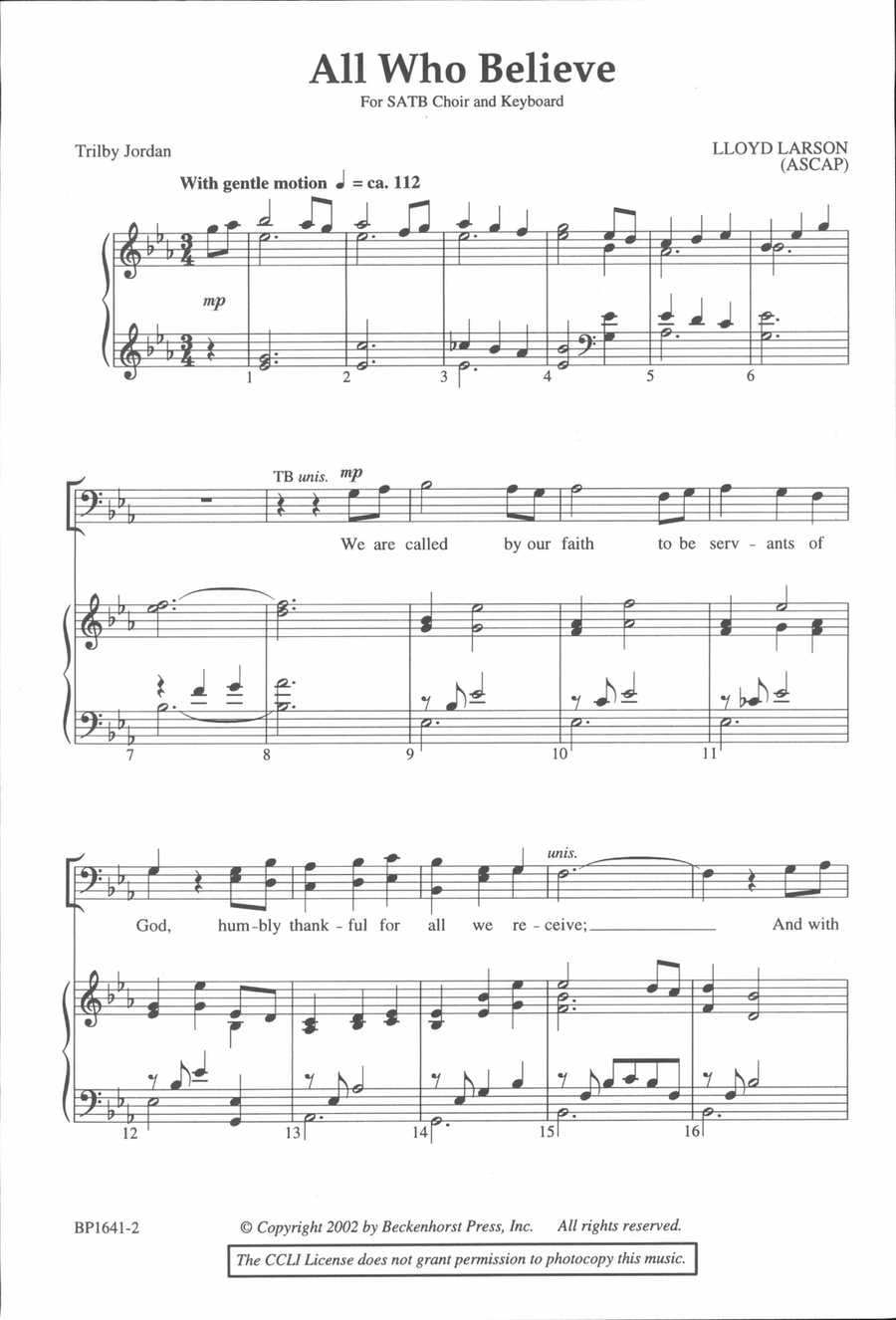 All Who Believe All Who Believe 4-Part scores gallery preview page 2