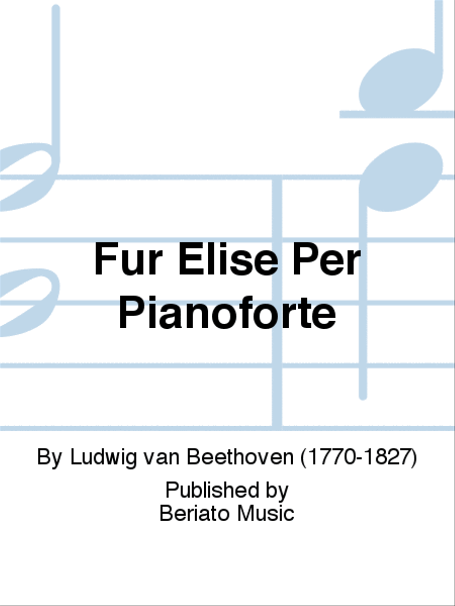 Für Elise Per Pianoforte Piano Solo scores gallery preview page 1