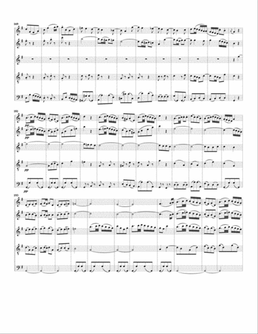 Aria: Schlaf mein Liebster from Weihnachtsoratorium (Christmas oratorio) BWV 248 (arrangement for 5 Small Ensemble scores gallery preview page 6