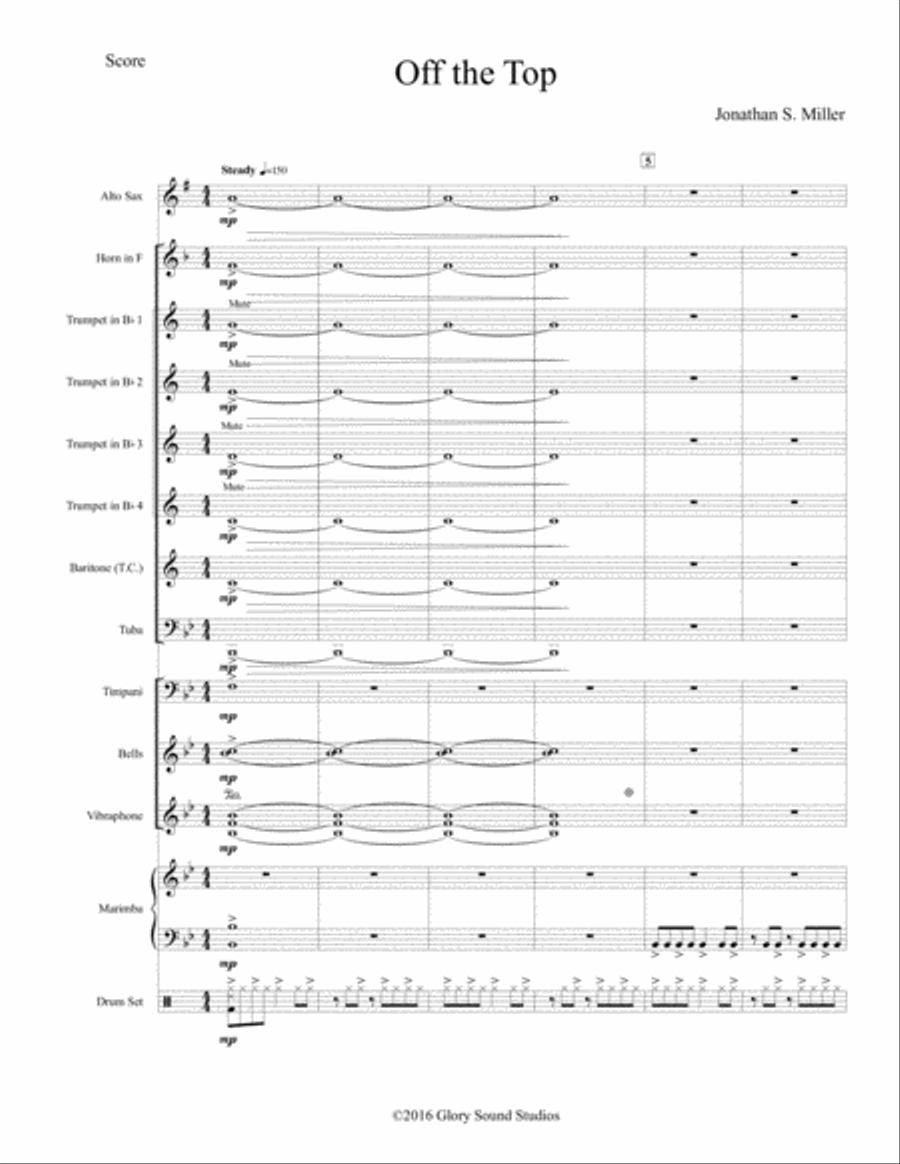 Off the Top Large Ensemble scores gallery preview page 1