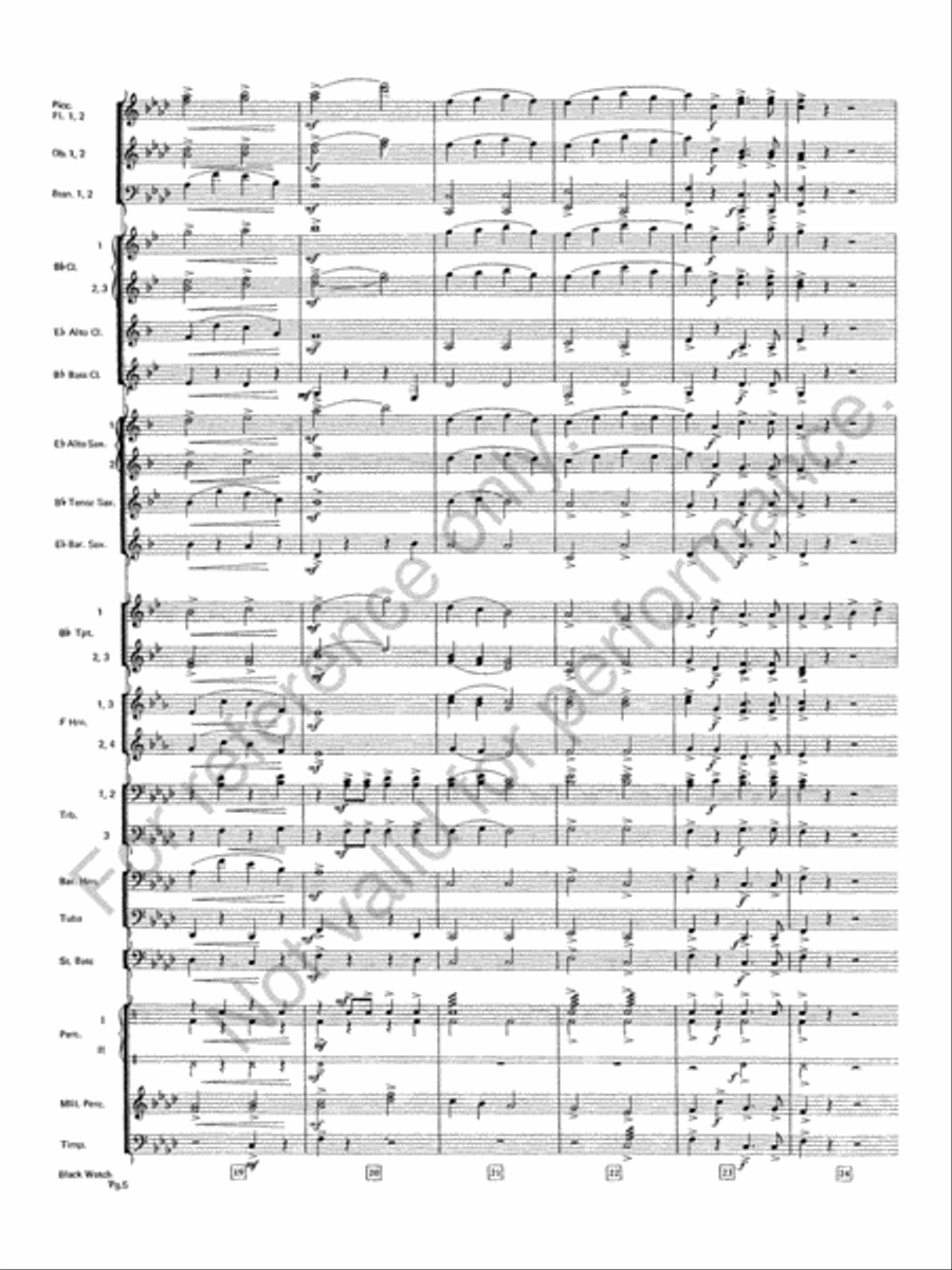 Black Watch Black Watch Concert Band scores gallery preview page 6