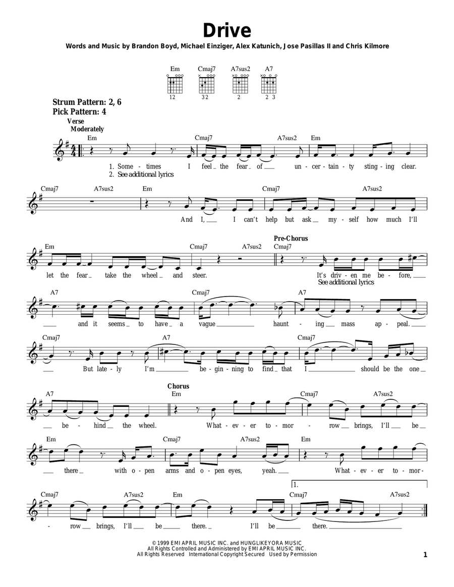 Drive Acoustic Guitar scores gallery preview page 1