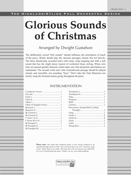 Glorious Sounds of Christmas: Score