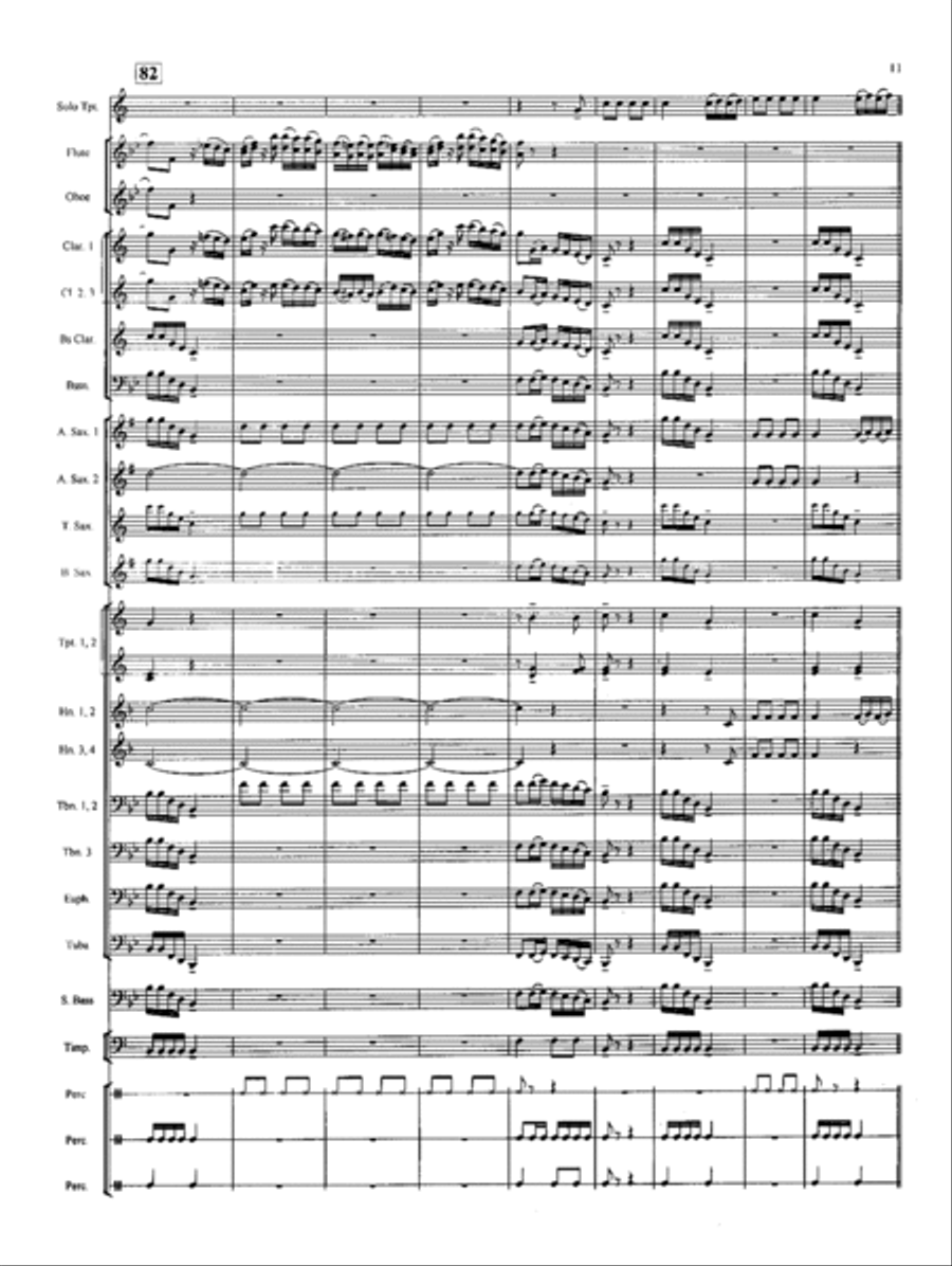Allegro from Concerto for Trumpet Concert Band scores gallery preview page 10