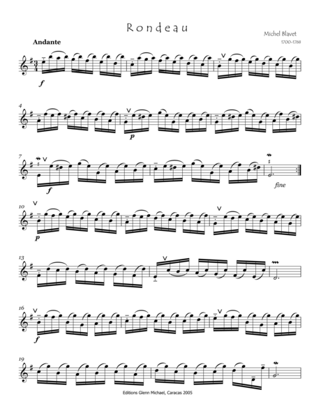 Rondeau for Solo Flute image number null