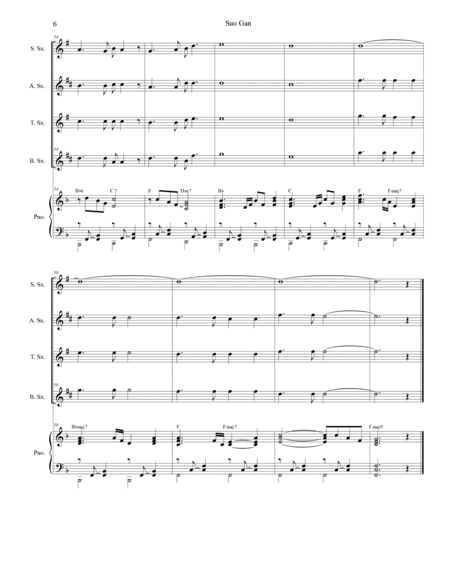 Suo Gan (Saxophone Quartet and Piano) image number null