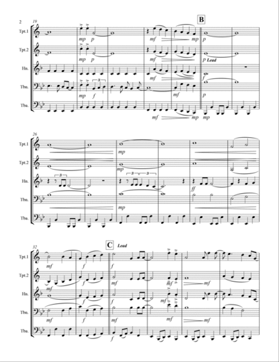 Sweet Caroline Brass Ensemble scores gallery preview page 3