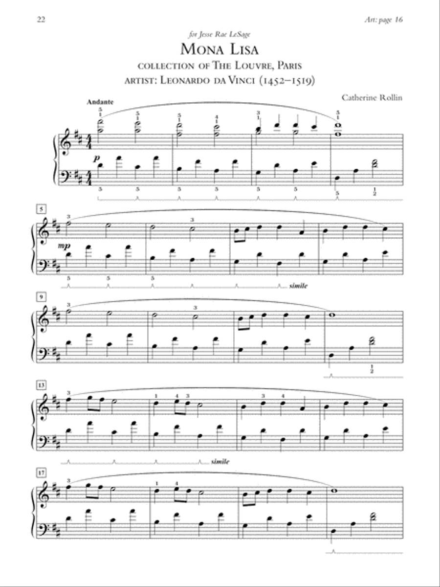 Museum Masterpieces, Book 1 Piano Solo scores gallery preview page 7