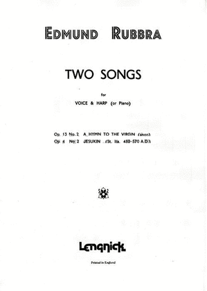 2 Songs Opus 4 Nr 2/Opus 13 Nr 2