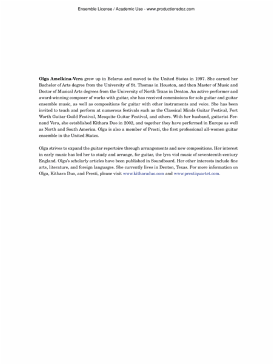 Intermezzo Guitar Ensemble scores gallery preview page 2
