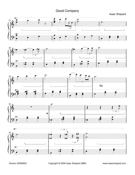 Good Company Piano Solo - Digital Sheet Music