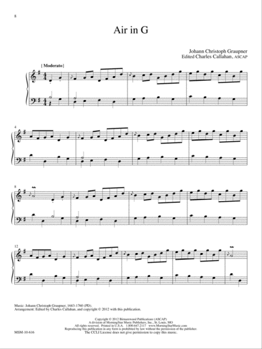 Air in G Organ scores gallery preview page 1