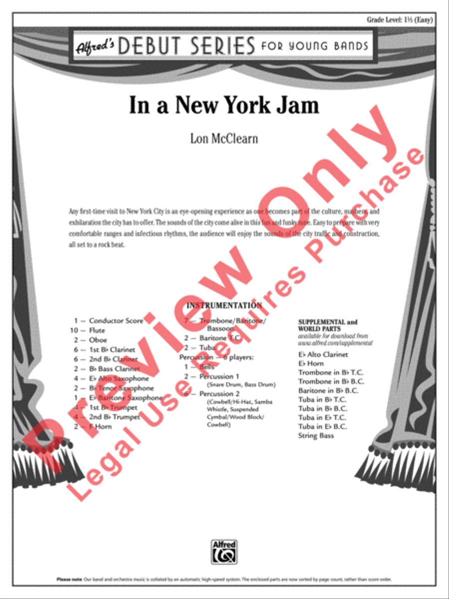 In a New York Jam Concert Band scores gallery preview page 2