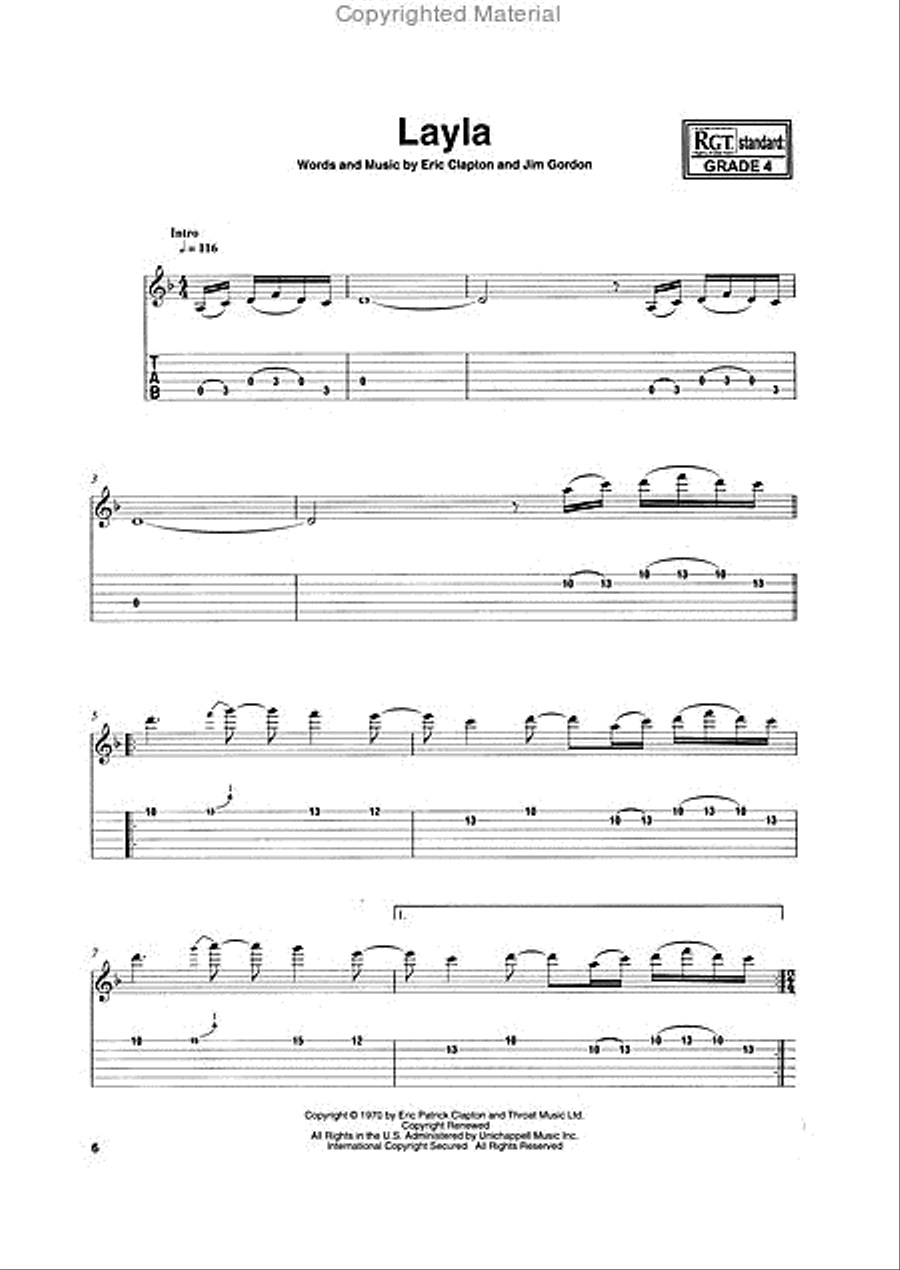Graded Rock Guitar Songs Electric Guitar scores gallery preview page 2