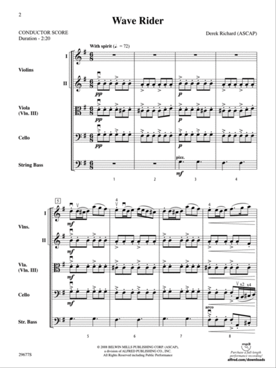 Wave Rider Wave Rider String Orchestra scores gallery preview page 2
