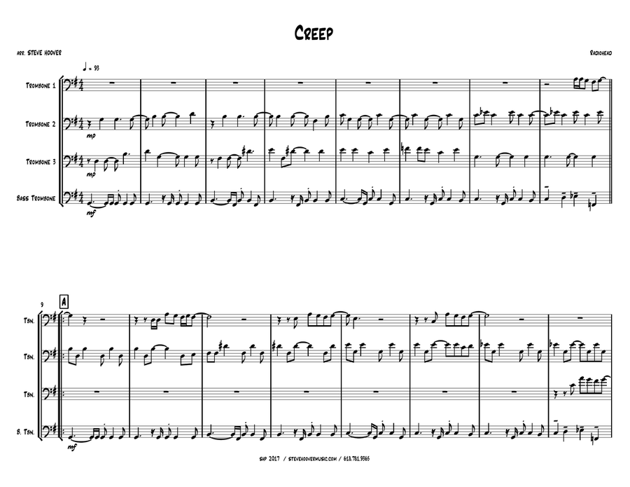Creep Brass Ensemble scores gallery preview page 1