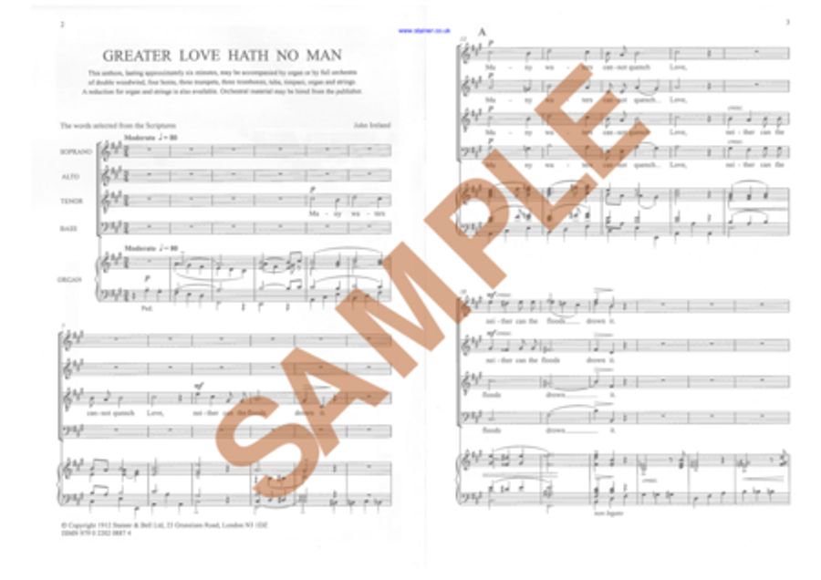 Greater love hath no man 4-Part scores gallery preview page 2