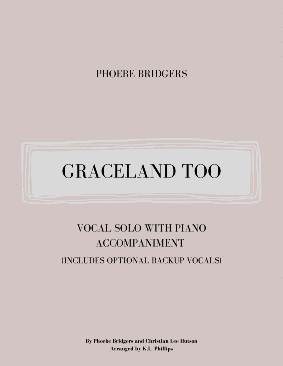 Graceland Too Piano, Vocal, Guitar scores gallery preview page 1