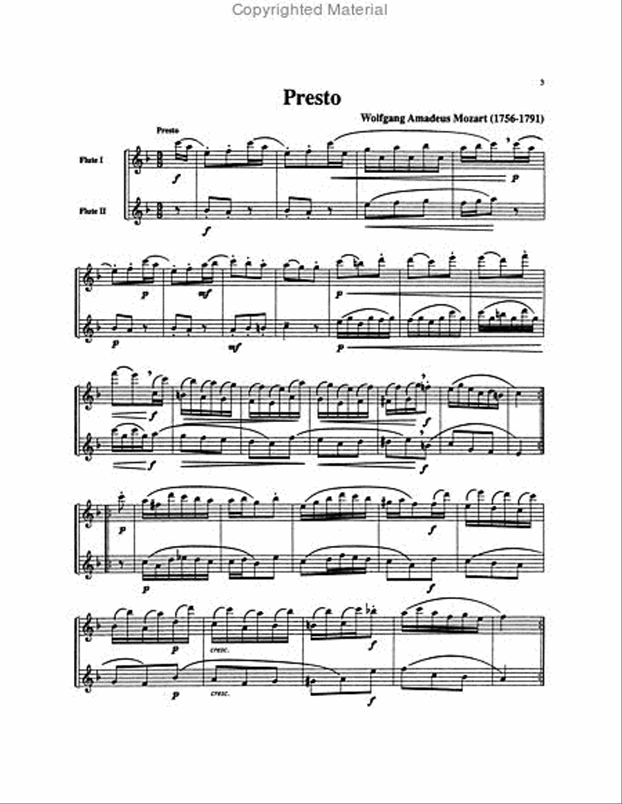 Belwin Master Duets (Flute), Volume 2 Flute Duet scores gallery preview page 2