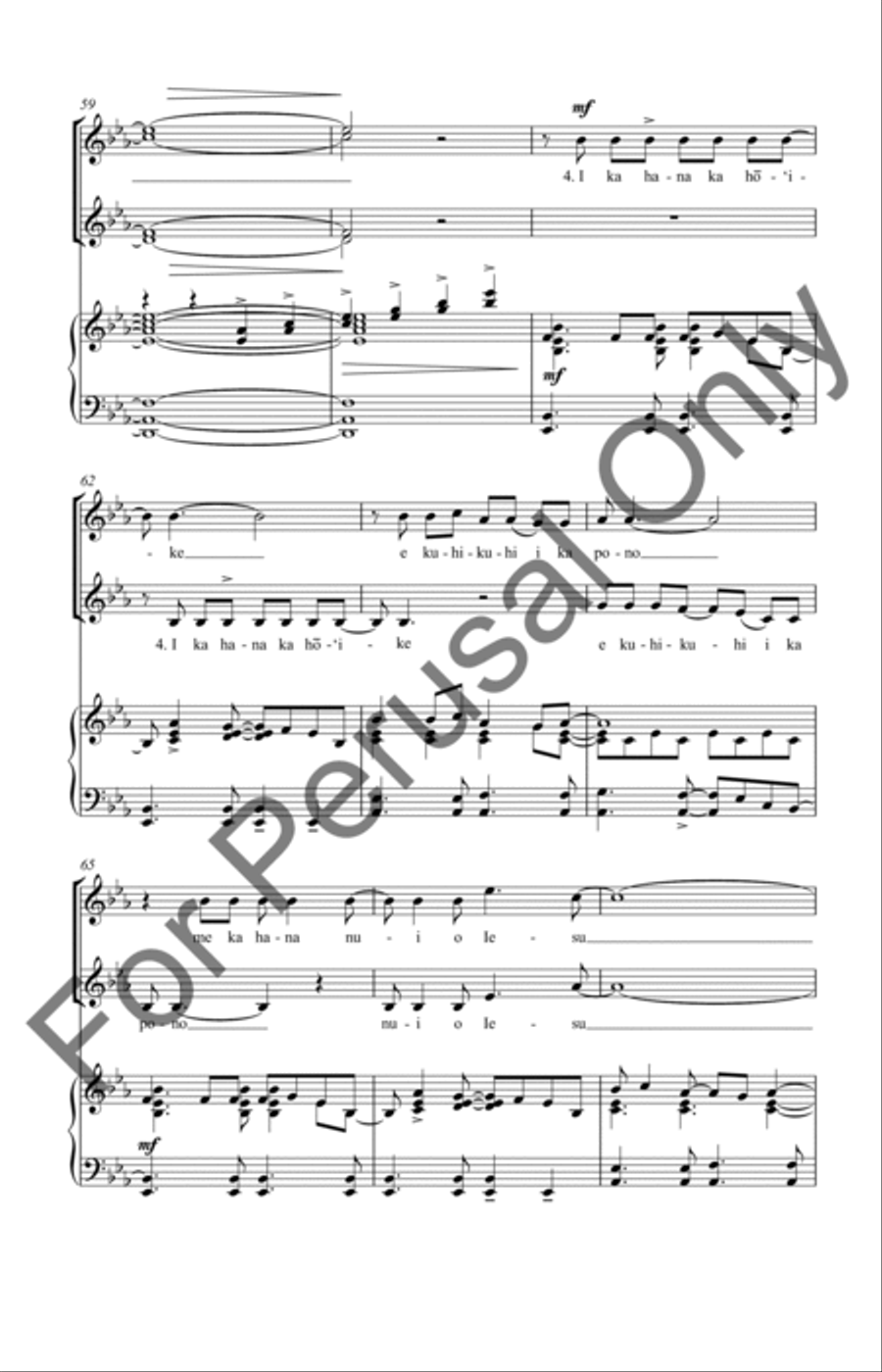 Aia Ke Kanaka (Choral Score) SSAA scores gallery preview page 8