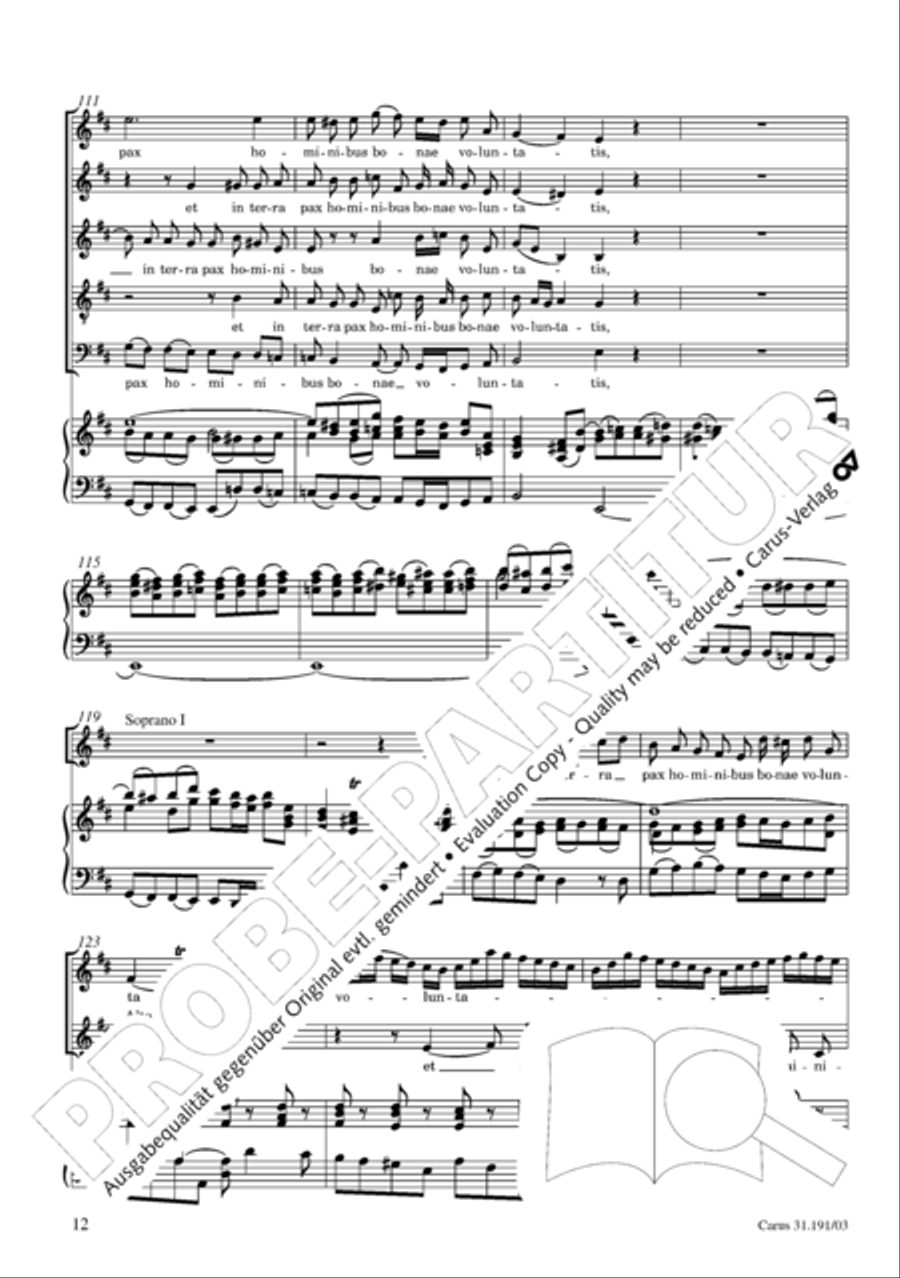 Gloria in excelsis Deo SSATB scores gallery preview page 13