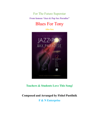 Book cover for "Blues For Tony" for Alto Sax
