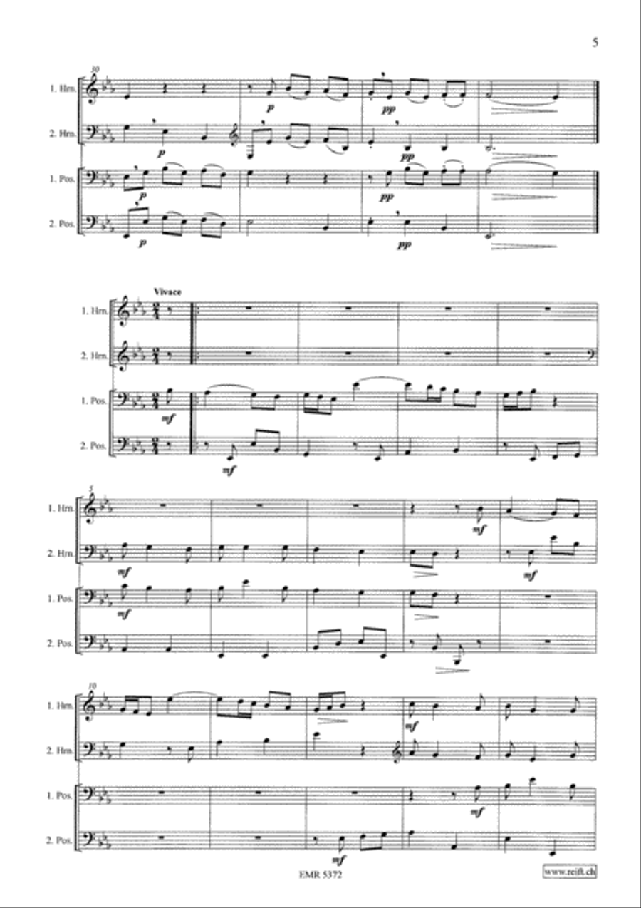 Sonata a Quattro Brass Ensemble scores gallery preview page 5