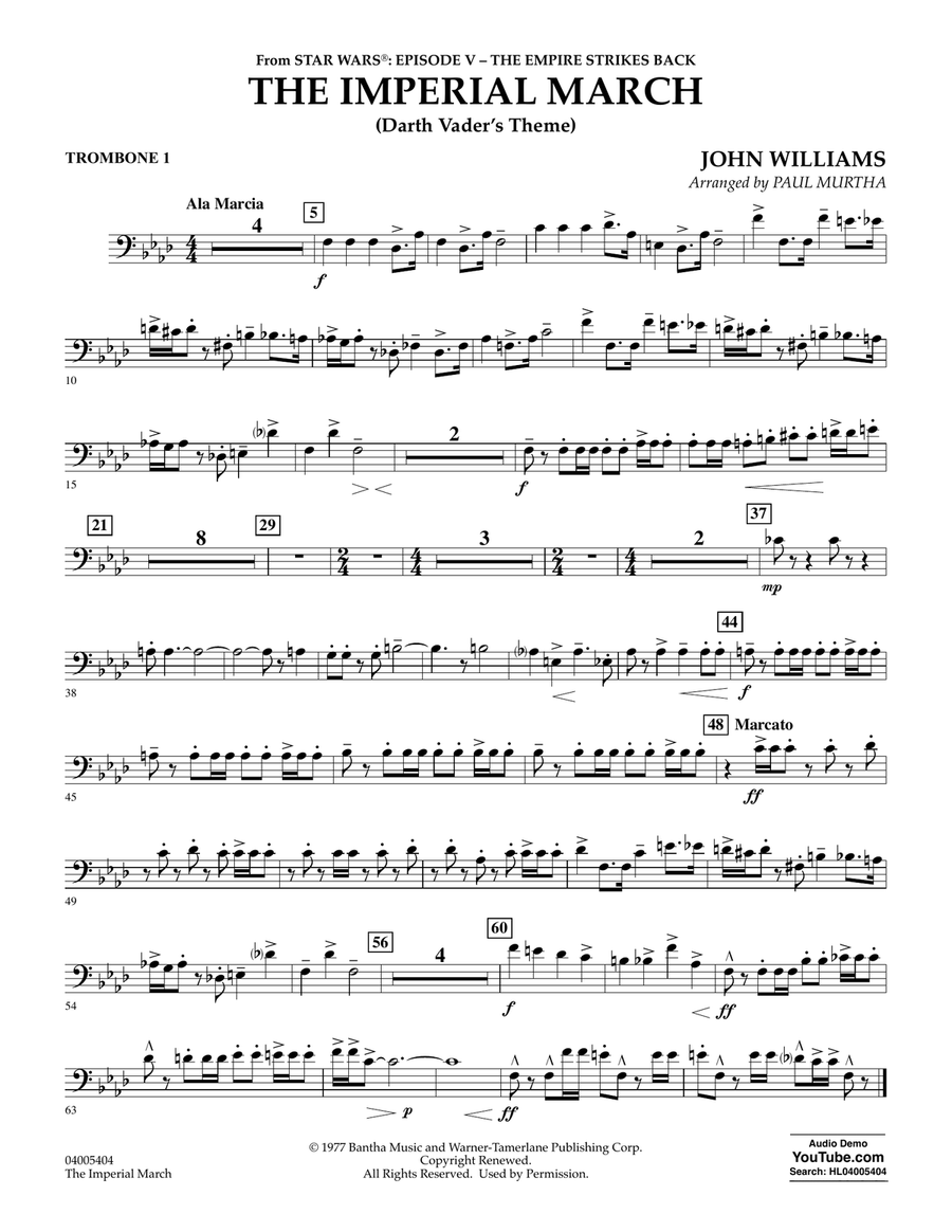 Star wars imperial march trombone discount