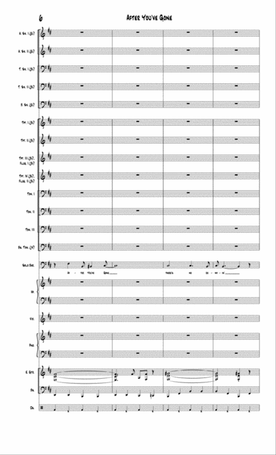 After You've Gone Jazz Ensemble scores gallery preview page 6