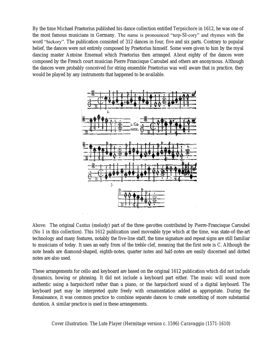 Renaissance Hits for Cello and Keyboard from Terpsichore (Praetorius) Piano scores gallery preview page 2