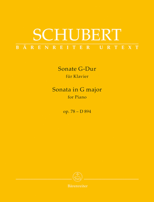 Book cover for Sonata for Pianoforte in G Major, Op. 78, D. 894