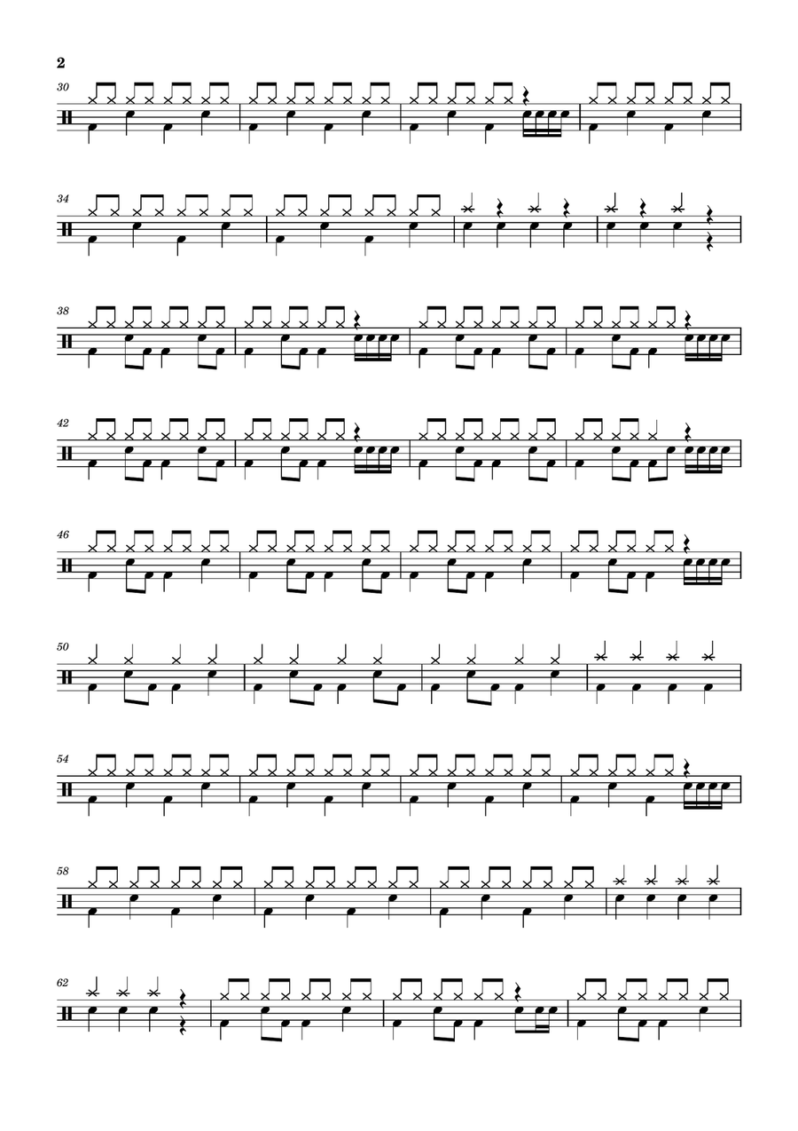 Move Your Feet Drum Set scores gallery preview page 2