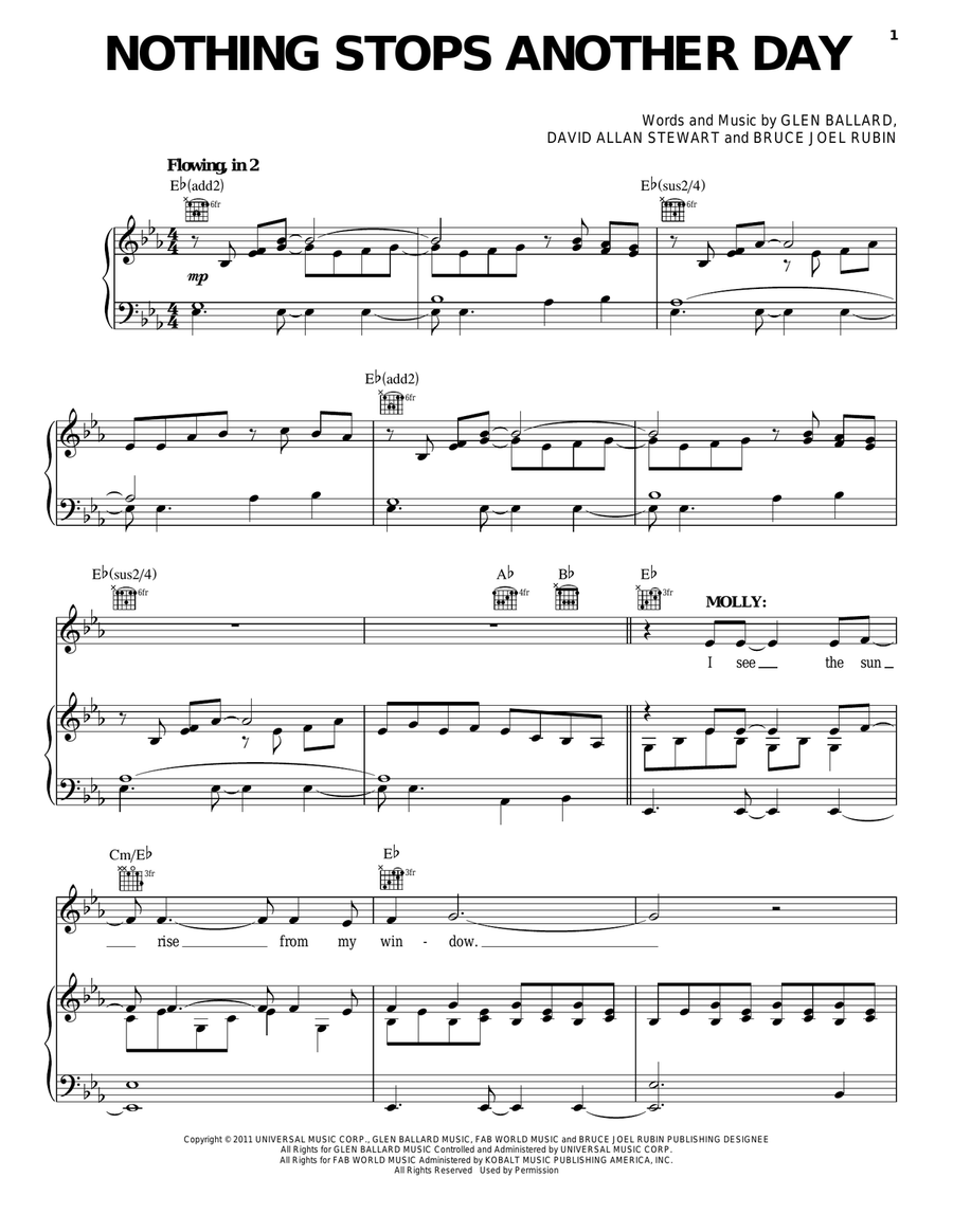 Nothing Stops Another Day Guitar scores gallery preview page 1