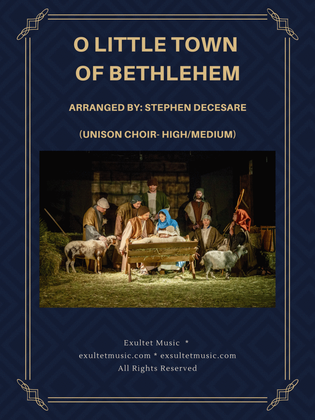Book cover for O Little Town Of Bethlehem (Unison Choir - High/Medium)