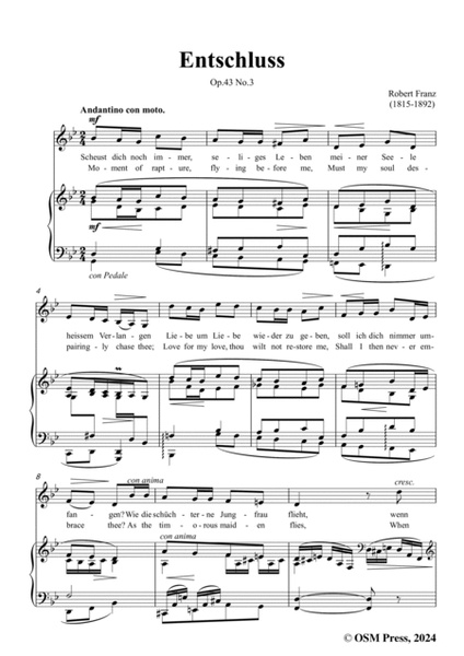 R. Franz-Entschluss,in g minor,Op.43 No.3