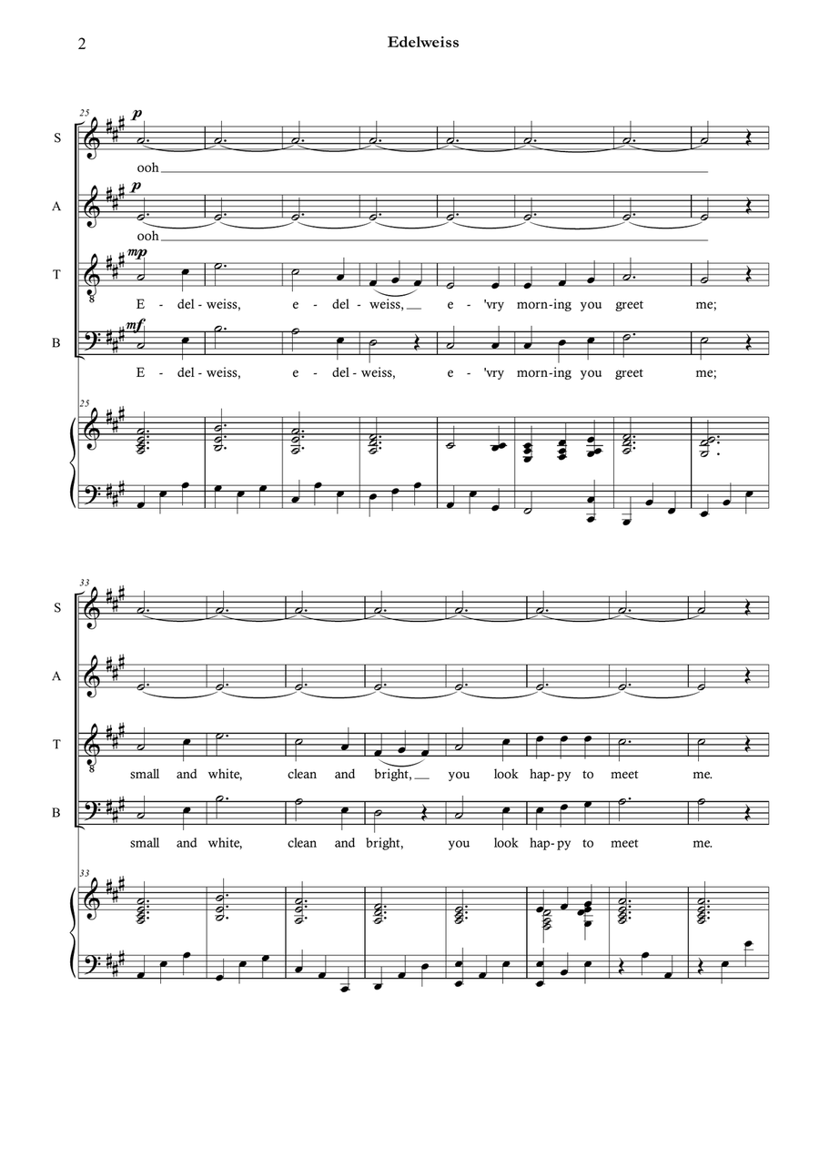 Edelweiss 4-Part scores gallery preview page 2