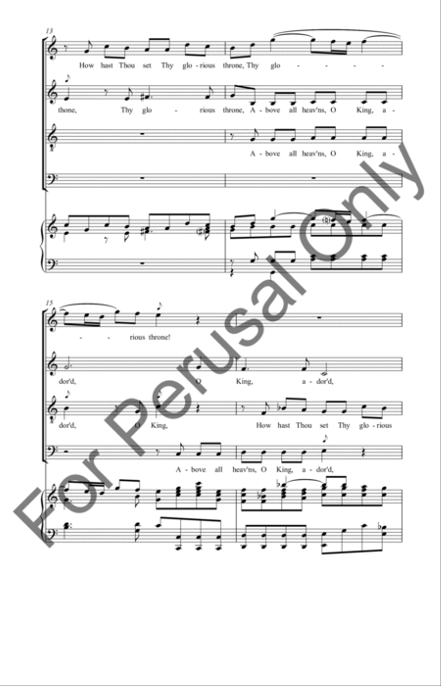 How Excellent Thy Name 4-Part scores gallery preview page 4