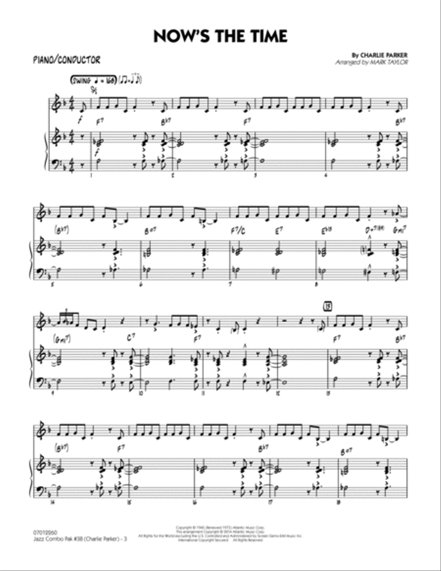 Jazz Combo Pak #38 (Charlie Parker) - Piano/Conductor Score Jazz Ensemble scores gallery preview page 3