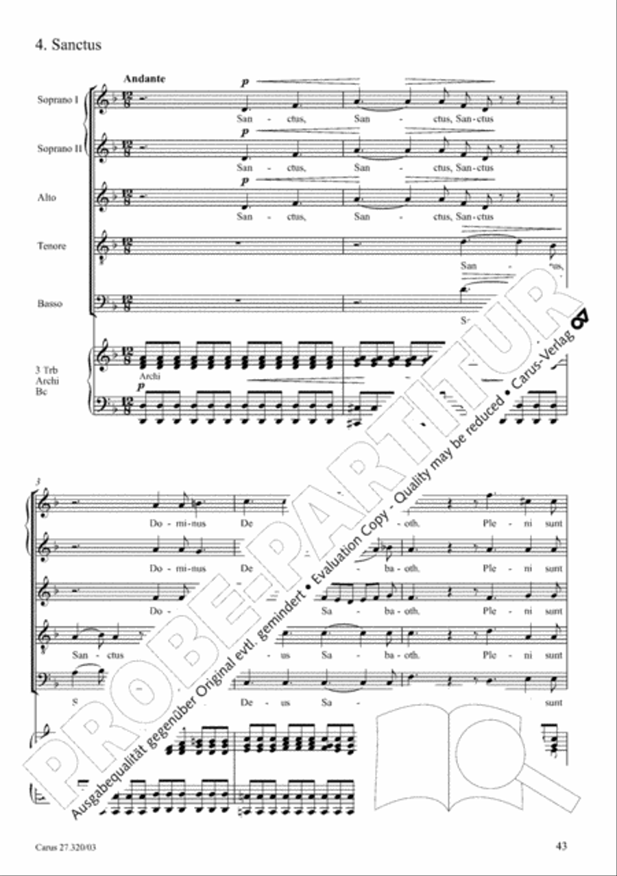 Requiem in D minor 4-Part scores gallery preview page 44