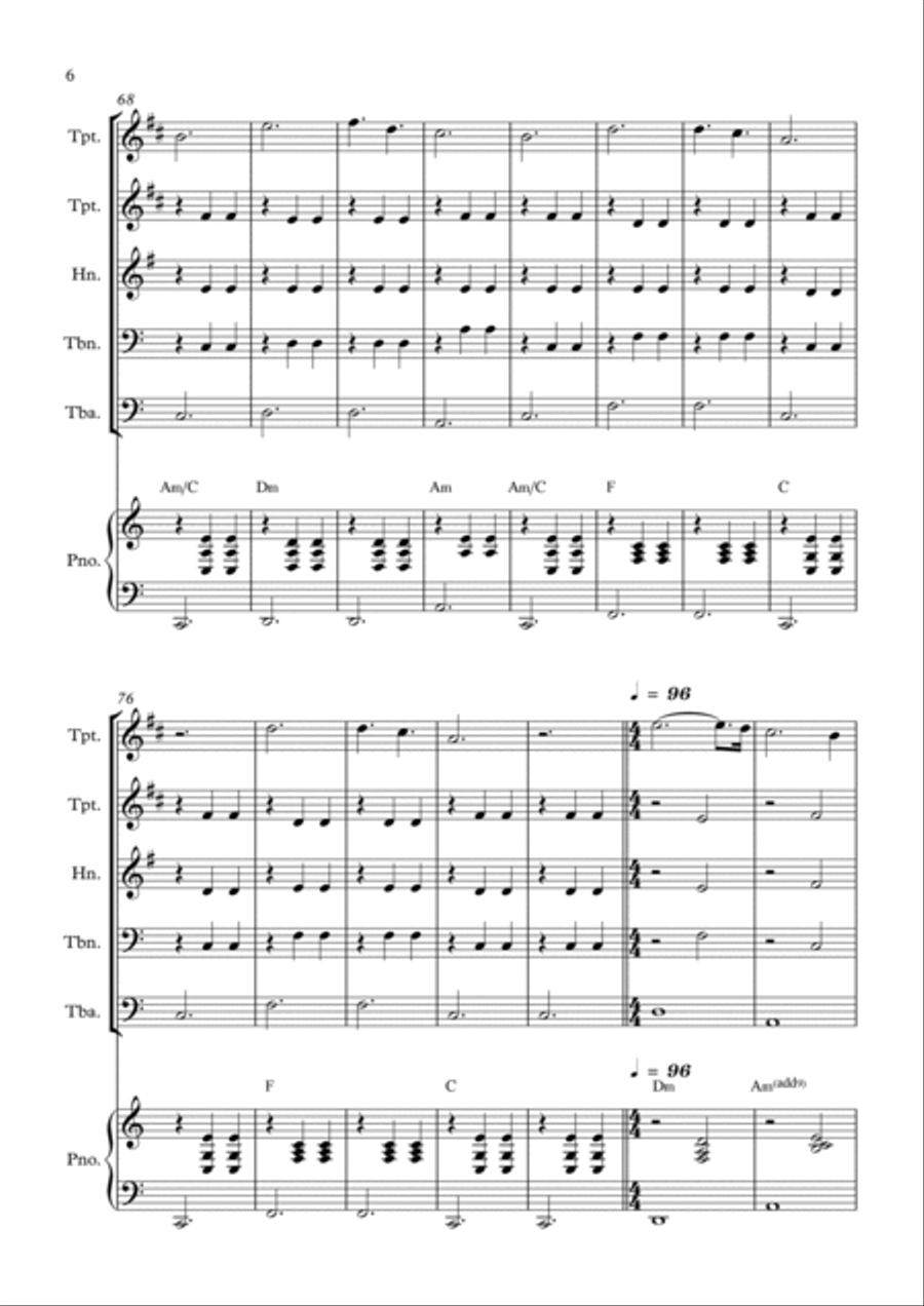 La Valse D'amelie Brass Ensemble scores gallery preview page 6