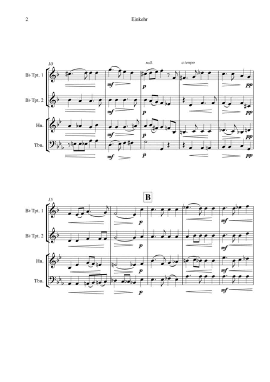 Einkehr Brass Quartet scores gallery preview page 2