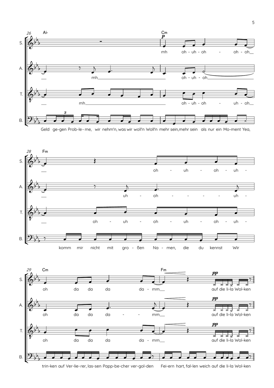 Lila Wolken Lila Wolken 4-Part scores gallery preview page 5