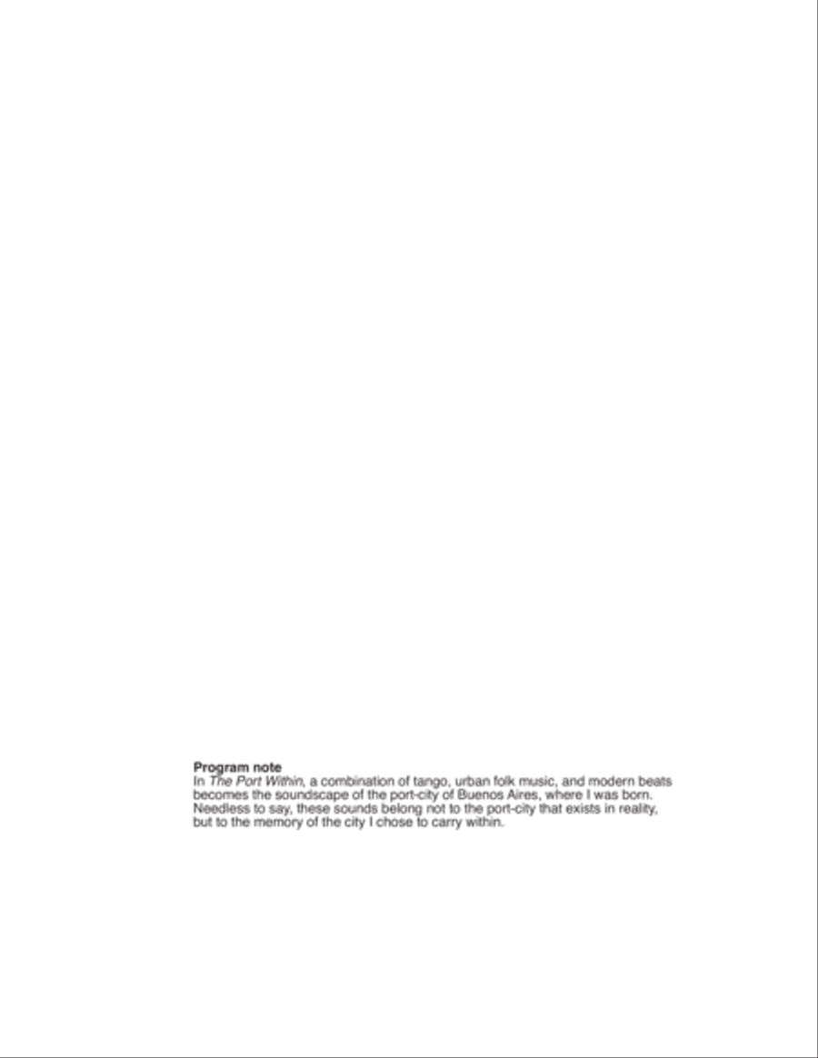 The Port Within - for wind quintet and piano Small Ensemble scores gallery preview page 2