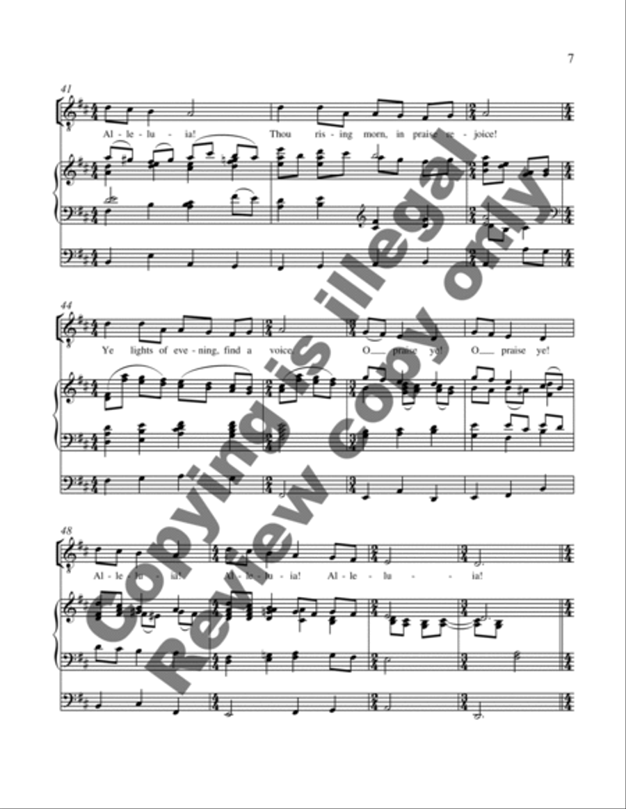 All Creatures of Our God and King (Now Let the Vault of Heaven Resound) 4-Part scores gallery preview page 13