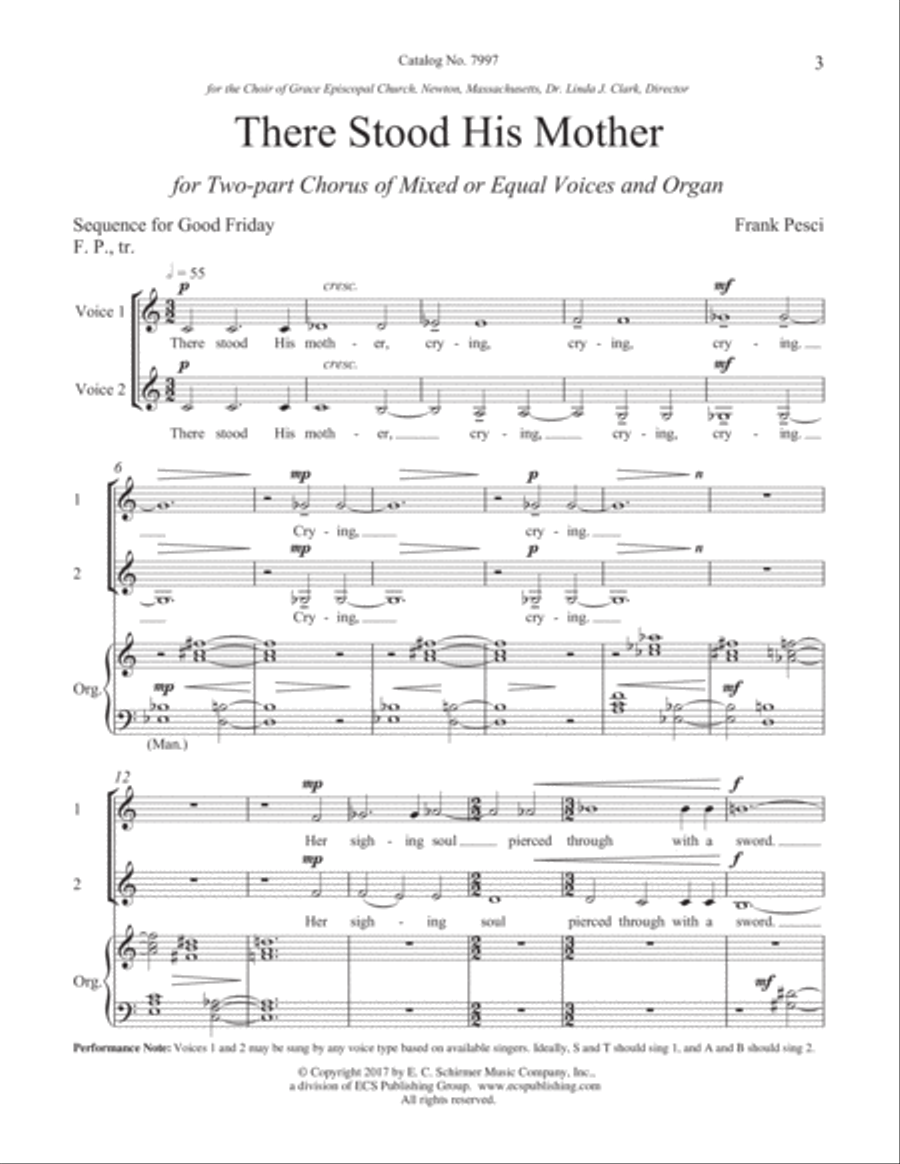 Windows of Grace: 3. There Stood His Mother 2-Part scores gallery preview page 3