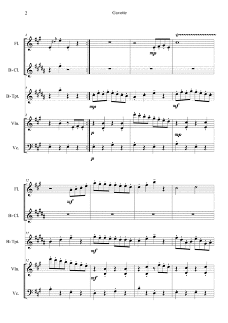 Gavotte Orchestra scores gallery preview page 2