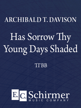 Book cover for Has Sorrow Thy Young Days Shaded
