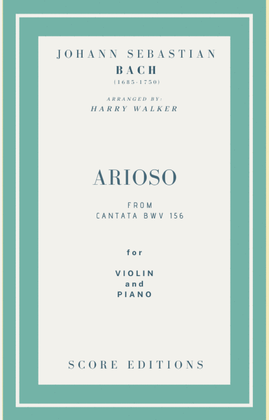 Book cover for Bach - Arioso from Cantata BWV 156 for Violin and Piano