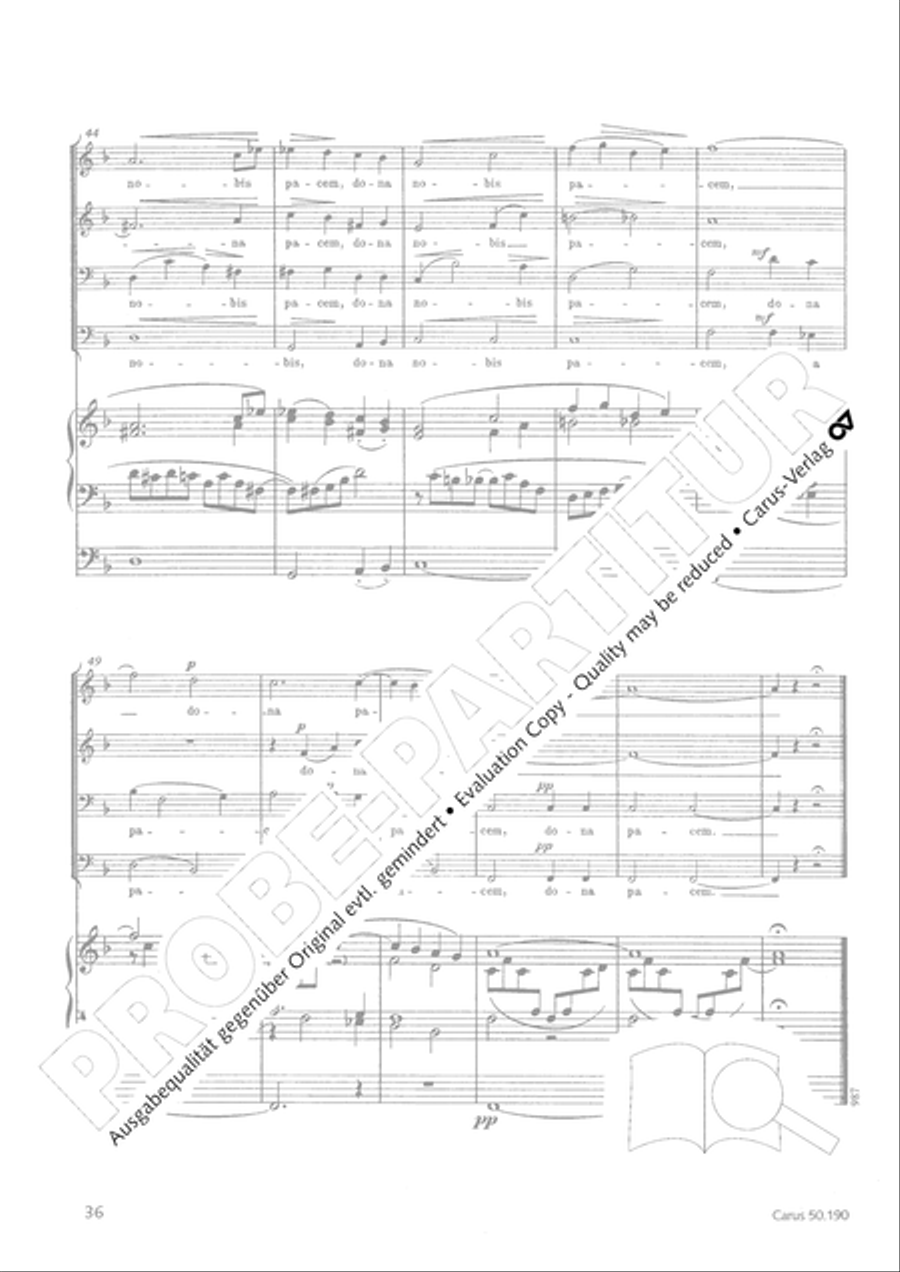 Mass in F major TTBB scores gallery preview page 36