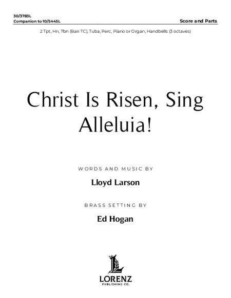 Christ Is Risen, Sing Alleluia! - Instrumental Ensemble Score and Parts